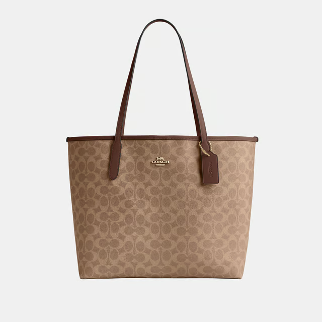 Coach City Tote Bag In Signature Canvas