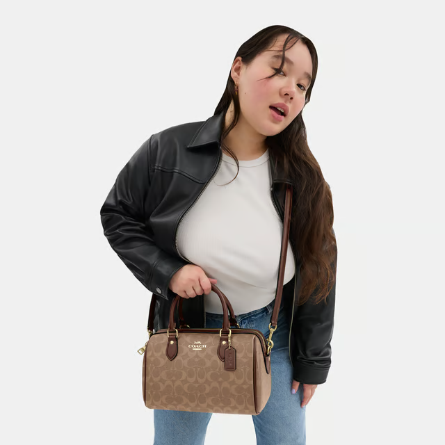 Coach Rowan Satchel Bag In Signature Canvas