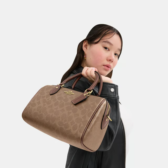 Coach Rowan Satchel Bag In Signature Canvas