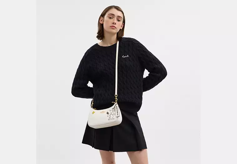 Coach X Peanuts Teri Shoulder Bag With Snoopy