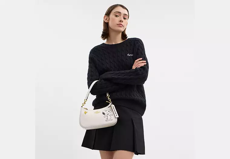 Coach X Peanuts Teri Shoulder Bag With Snoopy