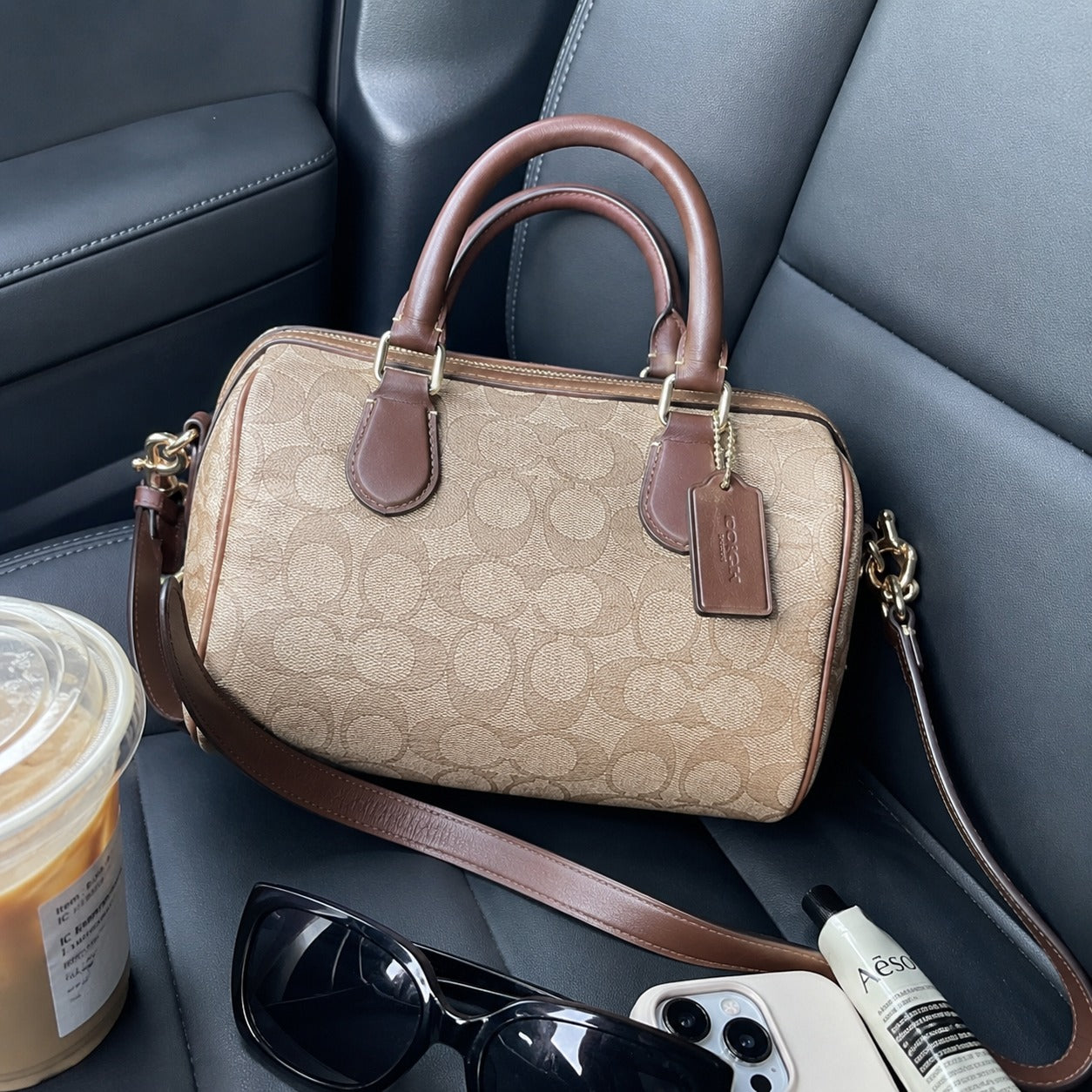 Coach Rowan Satchel Bag In Signature Canvas