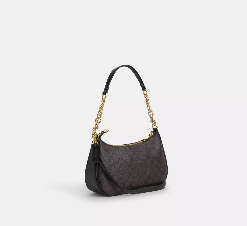 Coach Dark Chocolate Leather Handbag